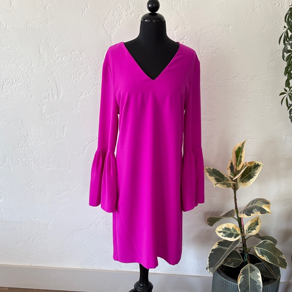 Banana Republic Fuchsia Long Sleeve Dress